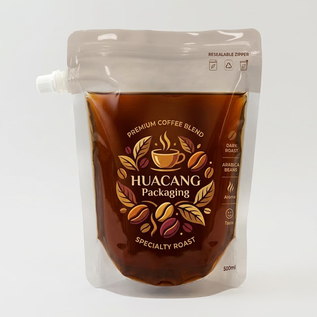 Zip Lock Spout Pouch flexible packaging product by HUACANG Packaging