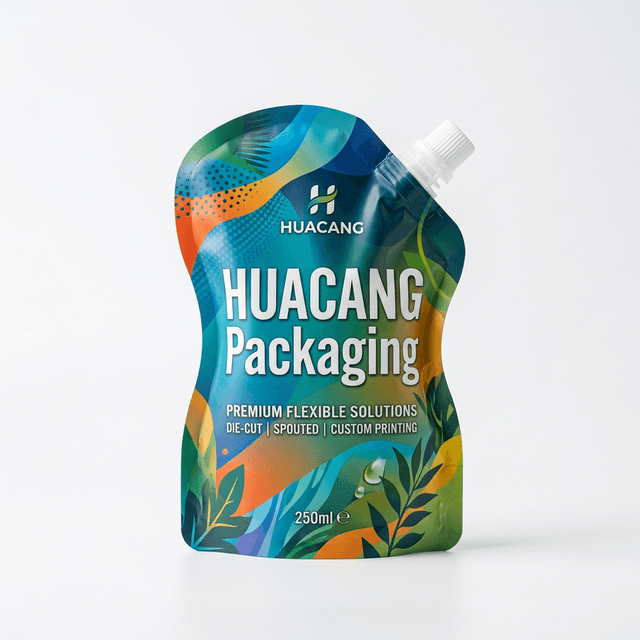 Customized Shaped Spout Pouch flexible packaging product by HUACANG Packaging