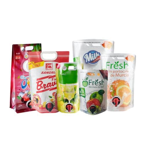 Juice Spout Pouches production case and printing sample 1