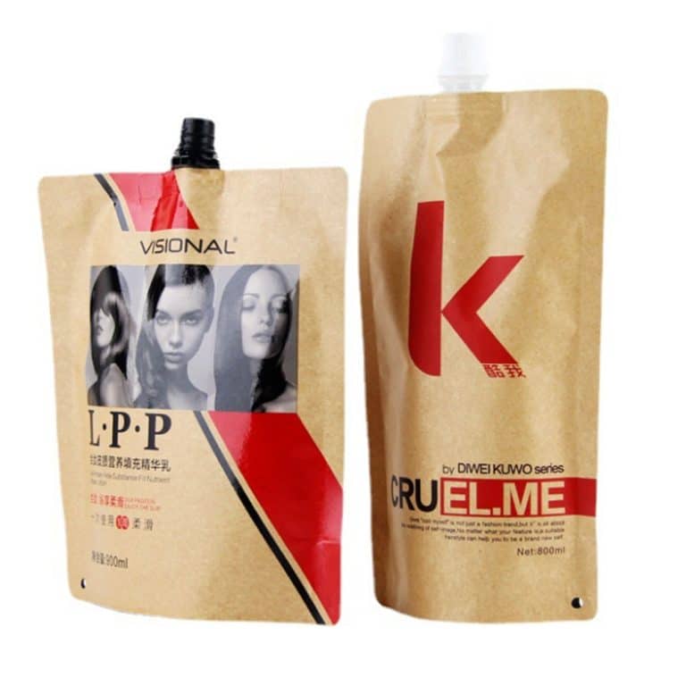 Kraft Paper Spout Pouch production case and printing sample 7