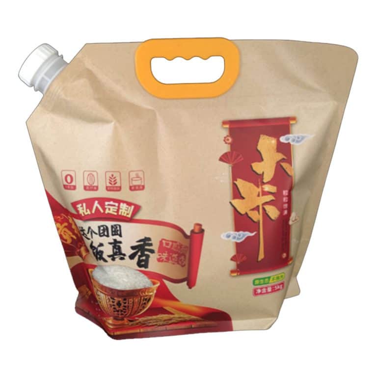 Kraft Paper Spout Pouch production case and printing sample 8