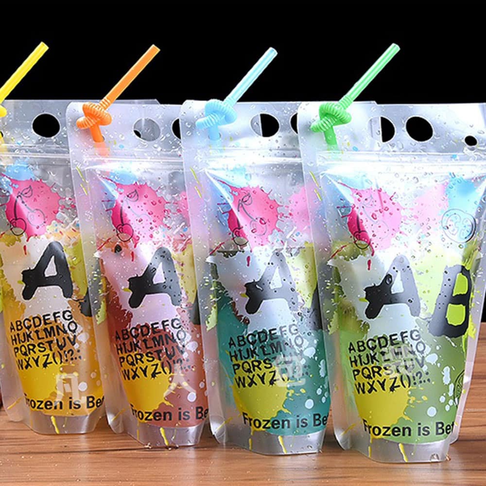 drink bags with straw