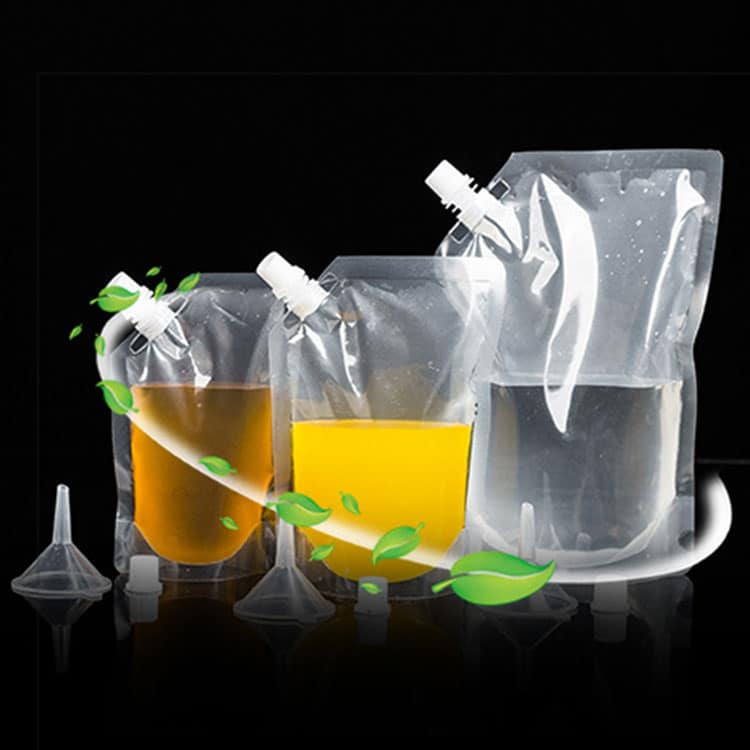 plastic pouches with spout