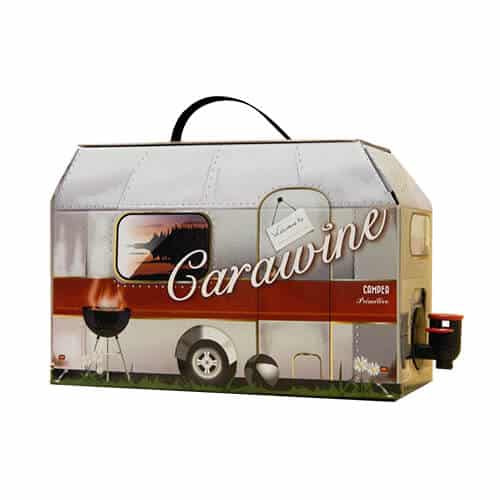 red wine car type bag in box