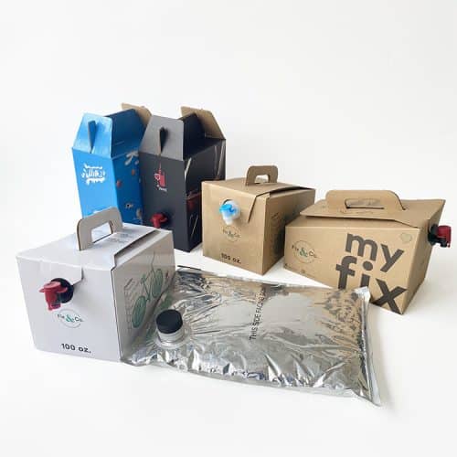bag in box with butterfly valve